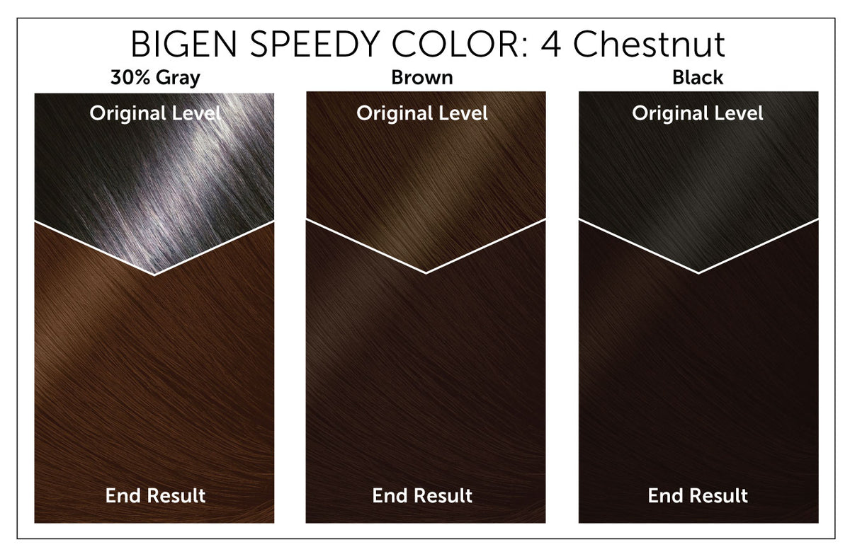 Color Chart - Bigen Speedy Color 4 Chestnut