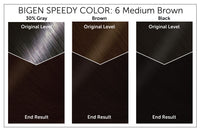 Color Chart - Bigen Speedy Color 6 Medium Brown